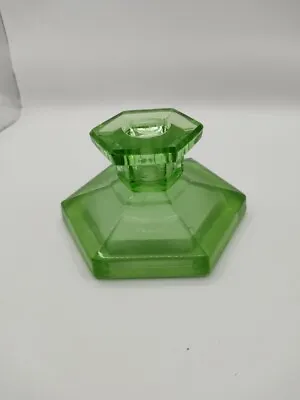 Buy Vintage Davidson Green Glass Candlestick -- 2.75” Tall • 12£