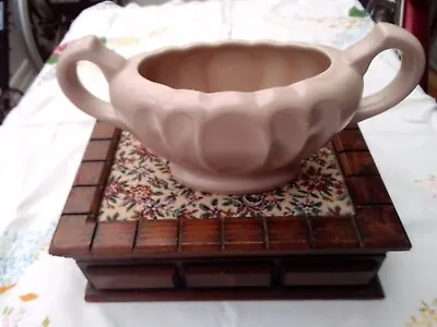 Buy Vintage Dee Cee Pottery ( Keele Street ) Mantle Vase Pale Oyster Pink • 18£