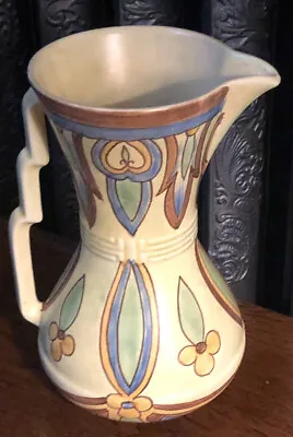 Buy Arts & Crafts Flaxman Ware By Wadeheath Hand Painted Jug Pitcher Vase 9” VGC • 25£