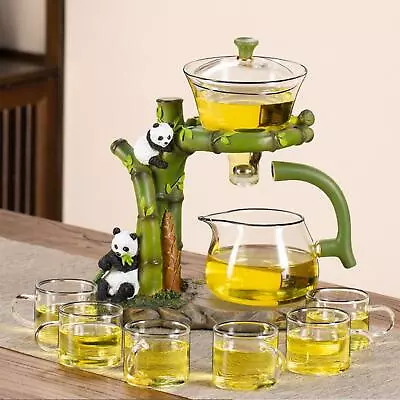 Buy Lazy Kungfu Glass Tea Set Tea Maker Semi Automatic Glass Teapot Suit For Tea • 56.74£