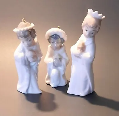 Buy Lladro Porcelain Christmas Nativity Ornaments Mini Set 3 KINGS #5729 RARE • 120.37£
