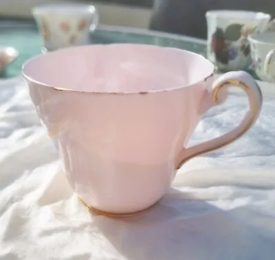 Buy Vintage Tuscan Fine English Bone China Pale Pink And Gold Rim Cup • 11.01£