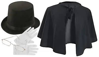 Buy Victorian Toff Dickensian Villain Jack The Ripper Fancy Dress Set • 9.95£