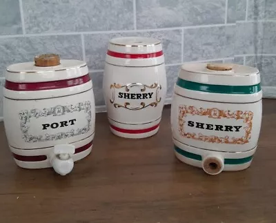 Buy Sherry Port Barrels Decanter Ceramic Breweriana Wade Pottery England Crown Devon • 2.99£