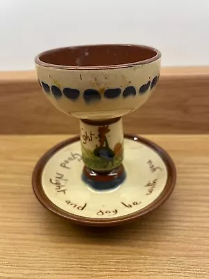 Buy Aller Vale Motto Ware Pottery Candle Stick With Cockerel Torquay Devon • 10£