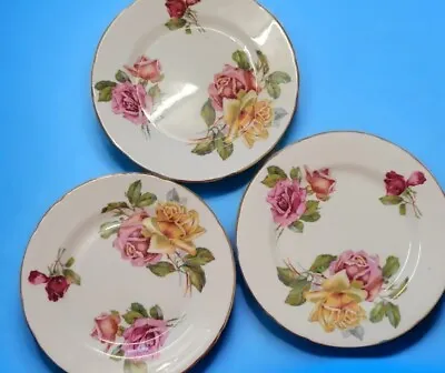 Buy Hammersley And Co England Antique Side Plates Cabbage Roses • 13.63£