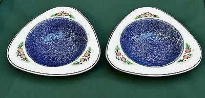 Buy 2 X Soho Pottery England Triangular Bowl, Solian Ware, Circa 1930 To 1944 B3 • 10£