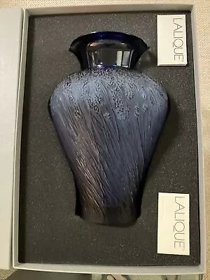 Buy Lalique Lavender Crystal Vase Nib • 2,083.91£