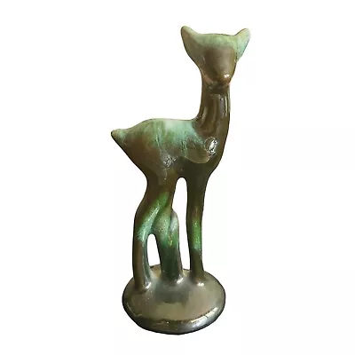 Buy Vintage Blue Mountain Pottery Fawn Deer Standing Figurine Green Teal Canada 5  • 14.17£