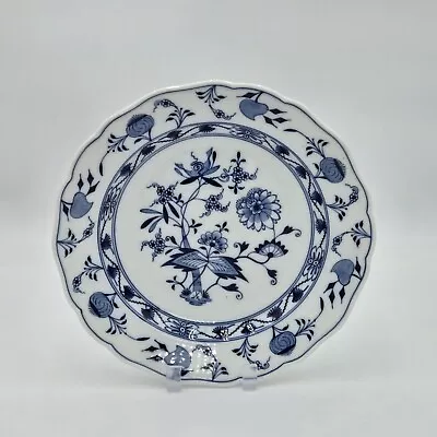 Buy Antique Porcelain Meissen Blue Onion Scalloped Dinner Plate Crossed Swords • 57.90£