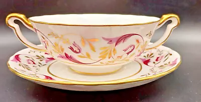 Buy Royal Crown Derby Bone China Princess A.1281 Pattern Soup Bowl & Stand • 12.99£