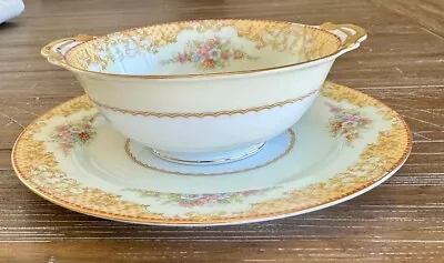 Buy Antique Noritake China  M  Japan 601 Batista Lugged Bowl And Plate EXC COND. • 12.48£