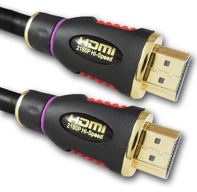 Buy PREMIUM HDMI Cable V2.0 HD High Speed 4K 2160p 3D Lead 1m/2m/3m/4m/5m/7m/10m • 8.99£