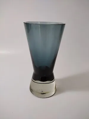 Buy Finnish Riihimäen/ Riihimaki Lasi Oy Vase, Smoke Blue - Mid Century, Numbered • 13.99£