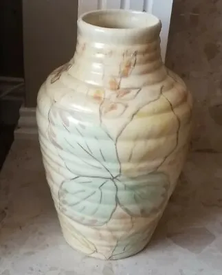 Buy Vintage Large Kensington Ware Vase Art Deco Beehive Style Hand Painted Floral • 41£
