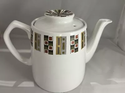 Buy ALFRED MEAKIN Glo White Teapot Geometric Pattern 1960s Collectible VGC • 13.99£