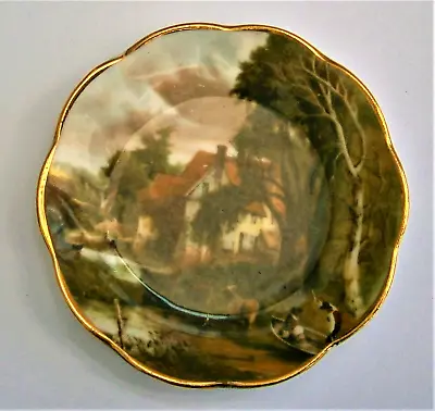 Buy Y780) Vintage Country House Scene Fenton Small Miniature Bone China Plate Dish • 1.99£