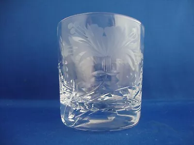 Buy Royal Brierley Honeysuckle Pattern Cut Tumbler Glass - Signed • 9.95£