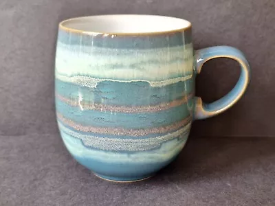 Buy DENBY Azure Coast Large Curve Blue Grey Stoneware Tea Coffee Mug Cup • 16.95£