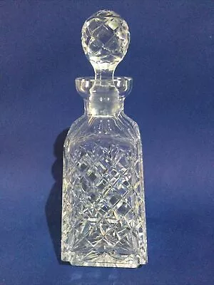 Buy Crystal Glass Hand Cut Square Spirit Decanter • 19.95£