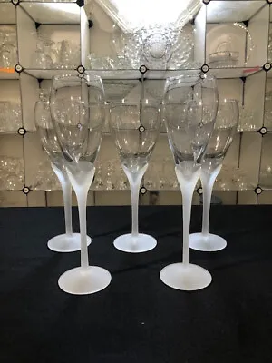 Buy Antique Satin By Towle - Set Of Three 9.5  Wine And Two Fluted Champagne Glasses • 48.02£