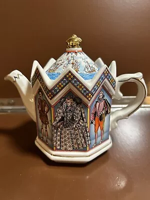 Buy Vintage James Sadler Ceramic Collectors Teapot Queen Elizabeth I Spanish Armada • 10£