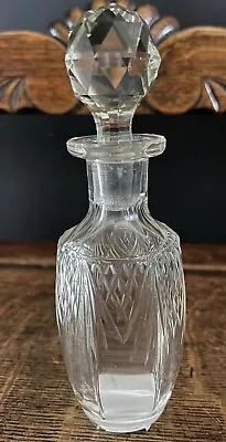 Buy Vintage Crystal Perfume Bottle With Stopper Cut Glass • 9.99£