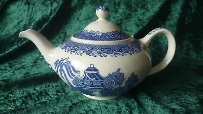 Buy English Woods & Sons Ware Blue & White Willow Pattern Teapot Rare 1920's? • 45£