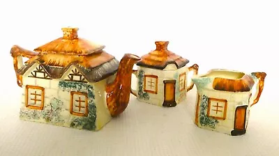 Buy Vintage 3 Piece Keele Street Pottery Cottage Wear  Milk Jug, Sugar Bowl, Tea Pot • 9.99£