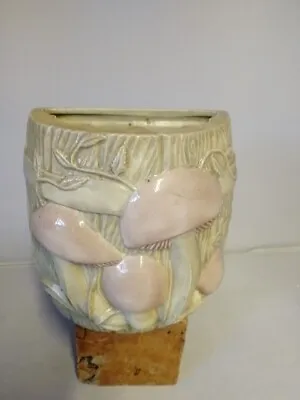 Buy Vintage Arnels Mushroom Half Barrel Utensil Holder Plant Pot  Brown Pottery • 29.99£
