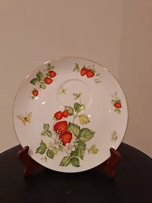 Buy A Pair OF Queens China Virginia Strawberry TV Plates.  • 3.99£