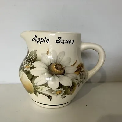 Buy Vintage Brixham Pottery Apple Sauce Condiment Jug Decorated Floral Tableware • 2.66£