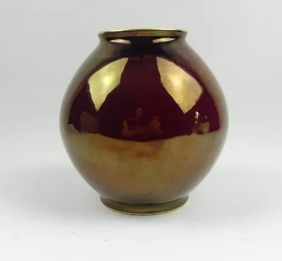 Buy Rouge Royale Bulbous Vase Carlton Ware Vintage Red Gold Art Deco Decor Rare • 60£