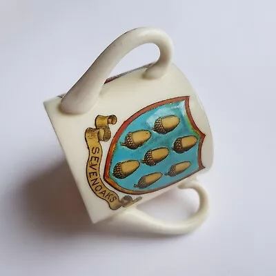 Buy Antique Sevenoak Kent Queen Victoria Crested China Crest Ceramic Cup 5cm England • 13.95£