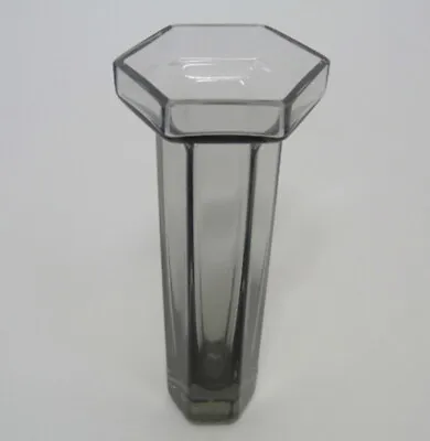 Buy Original Wedgewood BRUTUS Hexagonal Vase Midnight Grey By Frank Thrower Vintage • 18£