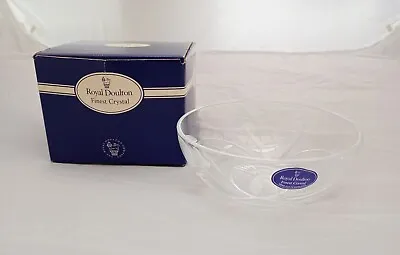 Buy Vintage Royal Doulton Fleur Finest Crystal Glass Bowl New In Box  • 8.99£