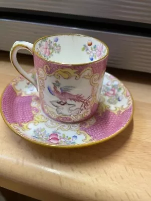 Buy Pink Cockatrice Minton Miniature Coffee Cup And Saucer • 5£