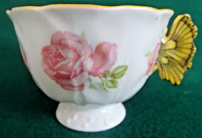 Buy Vintage Aynsley Floral Butterfly Handle ( Tea Cup Only ) • 20£
