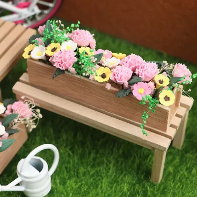 Buy 1:12 Scale Dolls House Miniature Flowerbeds Long Flowerpot Garden Potted Plants • 13.19£