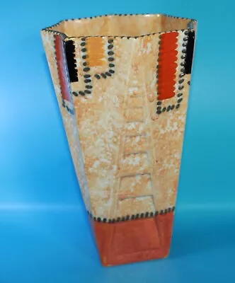 Buy Crown Ducal Charlotte Rhead Art Deco Stitch Pattern Vase • 60£