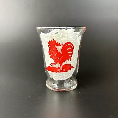 Buy Vintage Libbey Red Rooster Flared Juice Glass Retro Glassware • 7.12£
