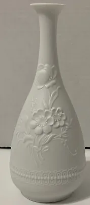 Buy Vintage Kaiser West Germany White Bisque Porcelain #387 Floral Vase - 8.75” • 27£