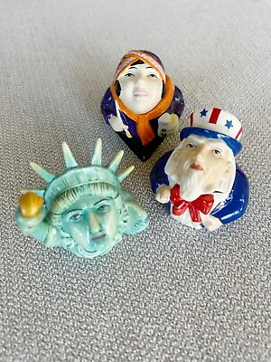 Buy Kevin Francis  3 FACE POTS Clarice Cliff Liberty Uncle Sam MINT Unboxed • 30£