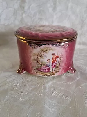 Buy Staffordshire Oldcourt Ware Vintage Footed Jewellery Pot • 10£