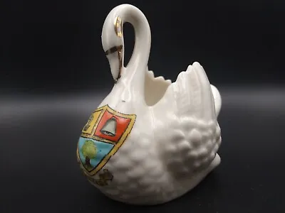 Buy Crested China - OXTED Crest - Swan, Posy Holder - Coronet War . • 5.60£