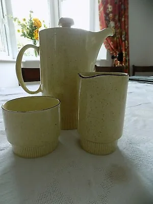 Buy Poole Pottery Tea/coffee Pot With Cream Jug And Sugar Bowl • 11.99£