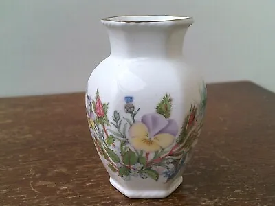 Buy Vintage (1950's) Ansley 'Wild Tudor Design' Fine Bone China Small Vase With Gold • 6.99£