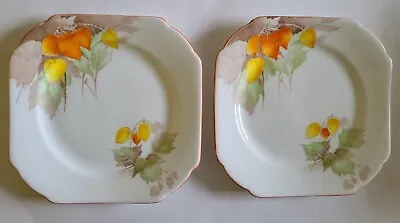 Buy Two Shelley England Pottery Side Tea Plates Cape Gooseberry 12299 • 17.99£