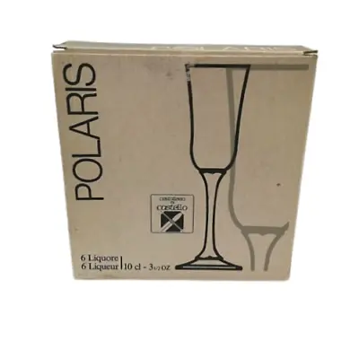 Buy Sherry Glasses Set Of Six Polaris Cristalleria Di Castello Italian Crystal  • 30£