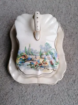 Buy Vintage Sandland Ware Old English Butter Dish Excellent Condition • 9.90£